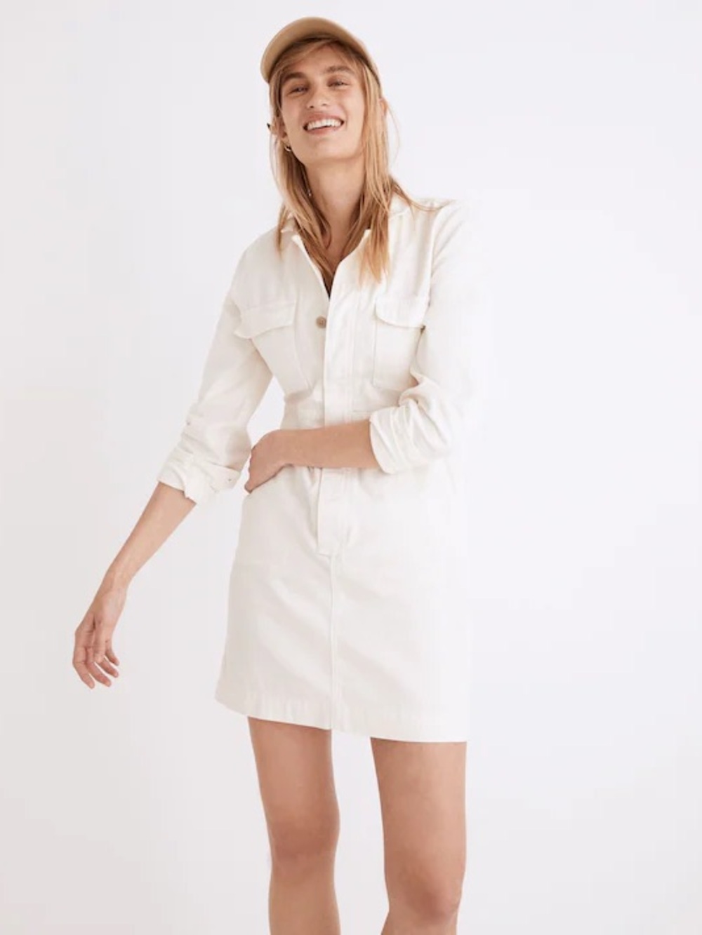 Madewell Dress Signature Jean Coverall in Vintage Canvas- 100% cotton